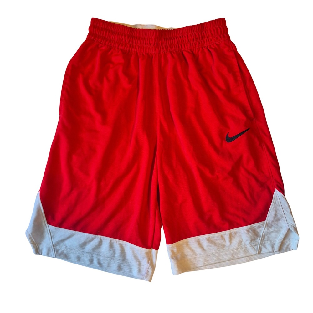 Nike Dri-FIT Red White Basketball Athletic Mesh‎ Shorts